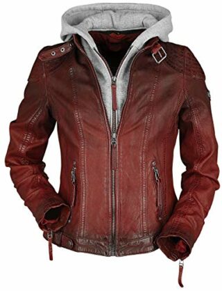 Gipsy Cascha LAMOV Damen Lederjacke, Rot