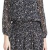 Graham & Spencer Kirsten Langarmiges Minikleid mit Perlen, Blau