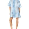 Graham & Spencer Madelina Jacquard-Kleid, Blau