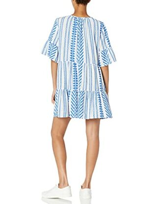 Graham & Spencer Madelina Jacquard-Kleid, Blau