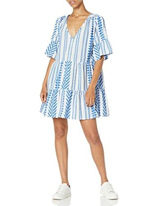 Graham & Spencer Madelina Jacquard-Kleid, Blau
