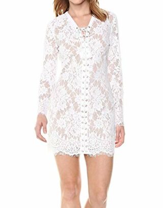 Guess Long Sleeve Dakota Abendkleid, Weiß