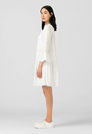 HALLHUBER Hängerkleid mit Spitzenbändern, Weiß
