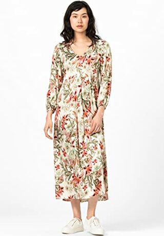 HALLHUBER Maxikleid mit Lilienprint, Bunt