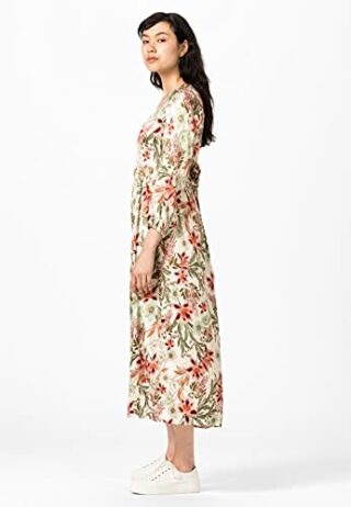 HALLHUBER Maxikleid mit Lilienprint, Bunt