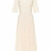 HALLHUBER Mesh-Kleid mit Spitze, Beige