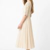HALLHUBER Mesh-Kleid mit Spitze, Beige