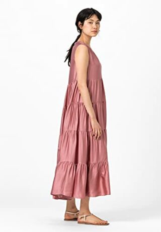 HALLHUBER Midikleid mit Stufenvolants, Pink