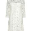 HALLHUBER Spitzenkleid mit Stehkragen leicht ausgestellt, Weiß