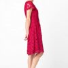HALLHUBER Spitzenkleid mit kurzen Ärmeln, Rot