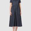 HUGO Ennish 10211515 01 Hemdblusenkleid, Blau