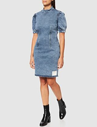 HUGO Gretchen Cocktailkleid, Jeanskleid, Blau