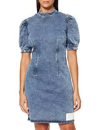 HUGO Gretchen Cocktailkleid, Jeanskleid, Blau