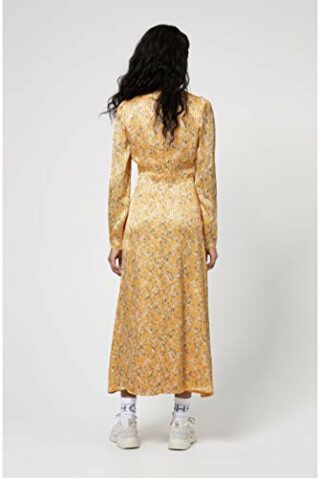 HUGO Kinale Maxikleid mit V-Ausschnitt, Gelb