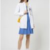 HUGO Shanequa Ausgestelltes Strickkleid mit Plissee-Rock, Blau