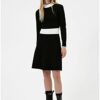 HUGO Sumery Strickkleid mit langen Ärmeln, Schwarz