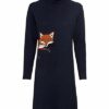 Highmoor Strickkleid mit Fuchs, Blau