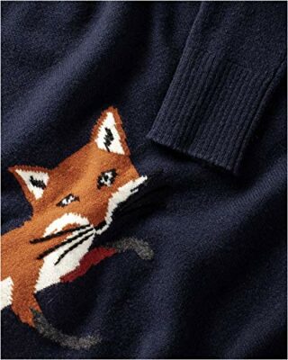 Highmoor Strickkleid mit Fuchs, Blau