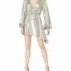 House of Harlow 1960 Aniela Mini Kleid, Silber