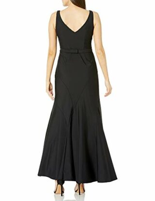 Ignite Ärmelloses Maxikleid mit V-Ausschnitt, Schwarz