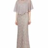 Ignite Evenings Cape-Kleid mit Pailletten-Spitze, Beige