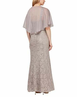 Ignite Evenings Cape-Kleid mit Pailletten-Spitze, Beige