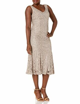 Ignite Evenings Cape-Kleid mit Pailletten-Spitze, Beige