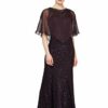 Ignite Evenings Cape-Kleid mit Pailletten-Spitze, Lila