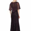 Ignite Evenings Cape-Kleid mit Pailletten-Spitze, Lila