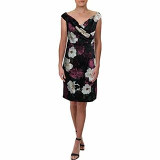 Ignite Tunikakleid aus Stretch-Satin, Schwarz
