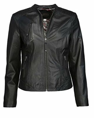 JCC 125302 Lederjacke Damen, Schwarz