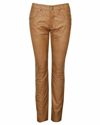 JCC 31019444 Damen Lederhose 5-Pocket, Braun