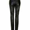 JCC 31019444 Damen Lederhose 5-Pocket, Schwarz