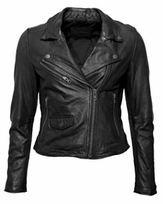 JCC 8007 Lederjacke Damen, Schwarz