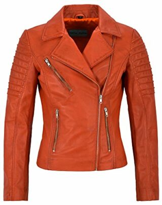 Jessica ALBA 9334 Lederjacke Damen, Rot