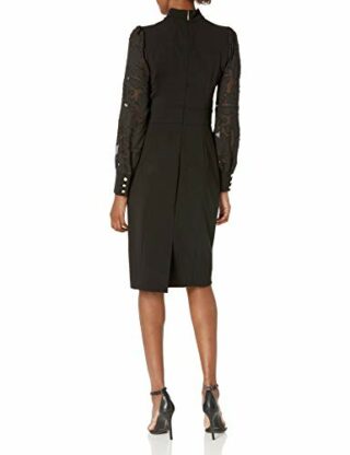 KARL LAGERFELD Paris Abendkleid mit Stehkragen, Schwarz