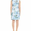 KARL LAGERFELD Paris Applique Shift Dress Kleid, Periwinkle Multi, Bunt