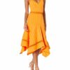Keepsake the Label Ärmelloses Midikleid in A-Linie mit V-Ausschnitt, Orange