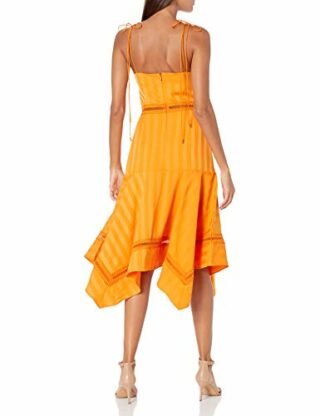 Keepsake the Label Ärmelloses Midikleid in A-Linie mit V-Ausschnitt, Orange