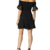 LIKELY Rumi Trägerloses Minikleid mit Rüschenbesatz, Cocktailkleid, Schwarz