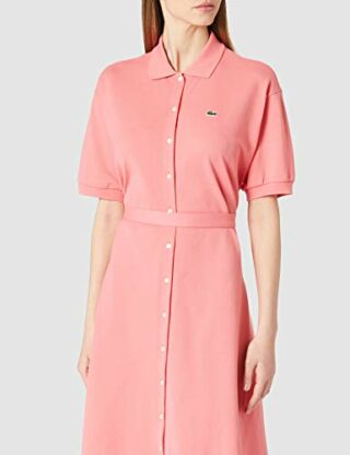 Lacoste EF5471 Robe Ausgestelltes Kleid, Pink