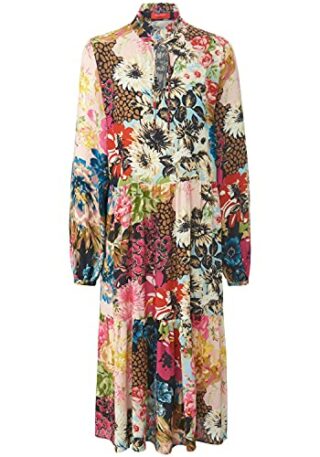 Laura Biagiotti Roma Abendkleid mit Rüschen, Bunt
