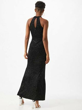 Lipsy London Maxikleid aus Samt mit Glitzer, Schwarz