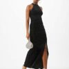 Lipsy London Maxikleid aus Samt mit Glitzer, Schwarz