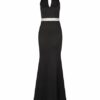 Lipsy London Verziertes Maxikleid mit Schlüsselloch, Schwarz