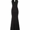 Lipsy London Verziertes Maxikleid mit Schlüsselloch, Schwarz