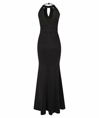 Lipsy London Verziertes Maxikleid mit Schlüsselloch, Schwarz