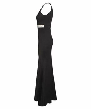 Lipsy London Verziertes Maxikleid mit Schlüsselloch, Schwarz