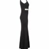 Lipsy London Verziertes Maxikleid mit Schlüsselloch, Schwarz
