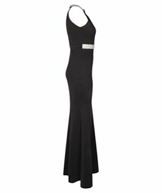 Lipsy London Verziertes Maxikleid mit Schlüsselloch, Schwarz